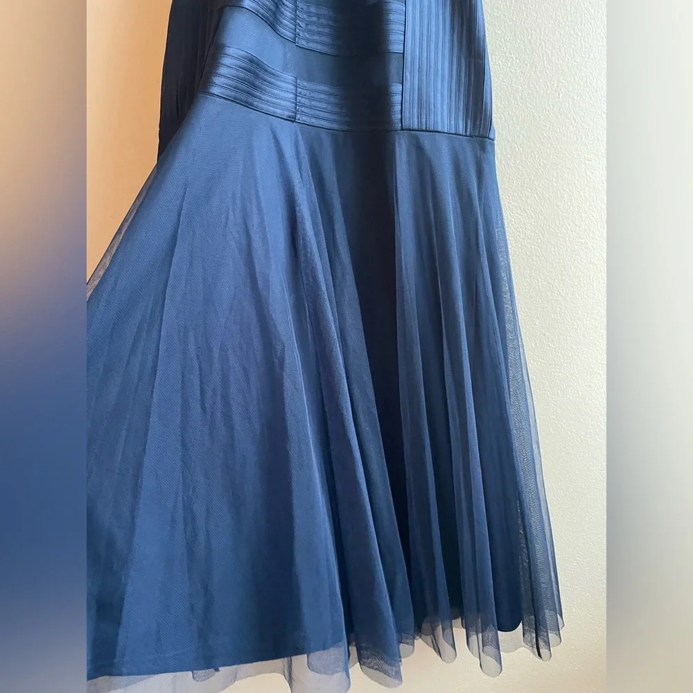 JS Collections Women Navy Blue Maxi Dress Size 8 - Picture 10 of 15